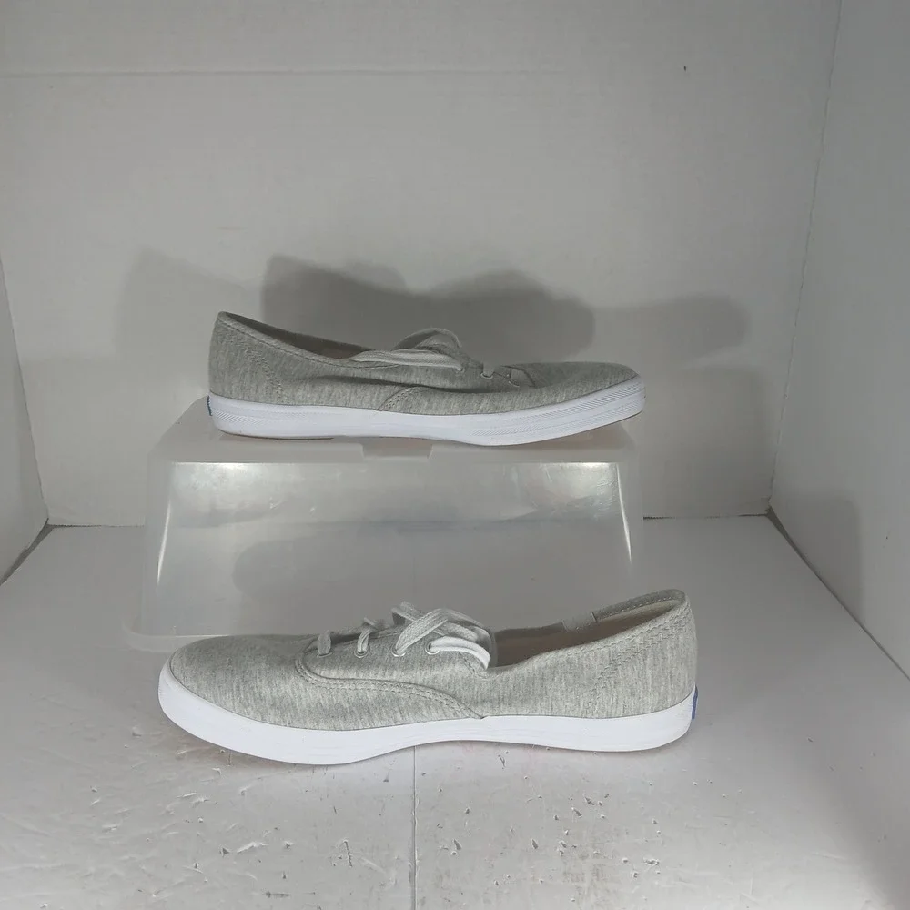 Keds Champion Jersey Sneakers 9 Grey Low Top Lace Up Dream Foam WF61526